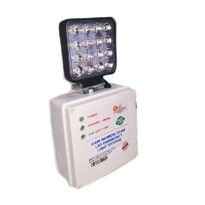 1 X 24 Watt Industrial Emergency Lighting System, 2hrs &  4 Hrs Backup Version