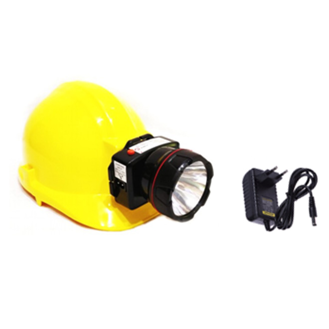 Rechargeable Led Headlamp Lithium Ion Model With Isi Marked  Safety Helmet